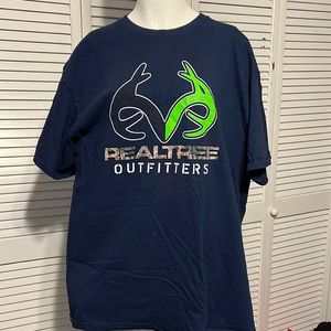 RealTree outfitters T-Shirt Size XL and the stamp on the back for 30 years